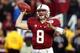 PASADENA, CA - JANUARY 01: Quarterback Kevin Hogan #8 of the Stanford Cardinal throws the ball in the second half against the Wisconsin Badgers in the 99th Rose Bowl Game Presented by Vizio on January 1, 2013 at the Rose Bowl in Pasadena, California. (P
