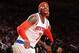 NEW YORK, NY - MAY 16: Carmelo Anthony #7 of the New York Knicks looks to rebound the ball against the Indiana Pacers in Game Five of the Eastern Conference Semifinals during the 2013 NBA Playoffs on May 16, 2013 at Madison Square Garden in New York City