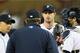 DETROIT, MI - OCTOBER 08: Max Scherzer #37 of the Detroit Tigers talks to pitching coach Jeff Jones #51 in the eighth inning against the Oakland Athletics during Game Four of the American League Division Series at Comerica Park on October 8, 2013 in Detr