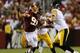 LANDOVER, MD - AUGUST 19: Linebacker Ryan Kerrigan #91 of the Washington Redskins pressures quarterback Ben Roethlisberger #7 of the Pittsburgh Steelers during the first half of a preseason game at FedExField on August 19, 2013 in Landover, Maryland. (Ph