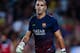 BARCELONA, SPAIN - AUGUST 28: Victor Valdes of FC Barcelona during the warm up prior to the Spanish Super Cup second leg match between FC Barcelona and Atletico de Madrid at Nou Camp on August 28, 2013 in Barcelona, Spain. (Photo by David Ramos/Getty Im
