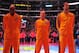 LOS ANGELES, CA - MARCH 22: Kobe Bryant #24, Steve Nash #10, and Pau Gasol #16 of the Los Angeles Lakers look on during the performance of the National Anthem before playing the Washington Wizards at Staples Center on March 22, 2013 in Los Angeles, Califo