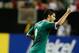 ATLANTA, GA - JULY 20: Raul Jimenez #9 of Mexico celebrates after his late second half goal during the CONCACAF Gold Cup quarterfinal game against Trinidad & Tobago at the Georgia Dome on July 20, 2013 in Atlanta, Georgia. (Photo by Mike Zarrilli/Getty