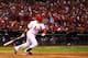 ST LOUIS, MO - OCTOBER 11: Carlos Beltran #3 of the St. Louis Cardinals hits a two RBI double in the third inning against the Los Angeles Dodgers during Game One of the National League Championship Series at Busch Stadium on October 11, 2013 in St Louis,