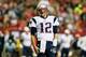 ATLANTA, GA - SEPTEMBER 29: Tom Brady #12 of the New England Patriots reacts after a failed touchdown attempt against the Atlanta Falcons during the game at Georgia Dome on September 29, 2013 in Atlanta, Georgia. (Photo by Kevin C. Cox/Getty Images)