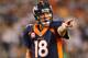 ARLINGTON, TX - OCTOBER 06: Peyton Manning #18 of the Denver Broncos at AT&T Stadium on October 6, 2013 in Arlington, Texas. (Photo by Ronald Martinez/Getty Images)