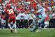 KANSAS CITY, MO - SEPTEMBER 15: Kicker Dan Bailey of the Dallas Cowboys kicks a 51-yard field goal against the Kansas City Chiefs during the first half on September 15, 2013 at Arrowhead Stadium in Kansas City, Missouri. (Photo by Peter Aiken/Getty Images