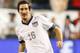 KANSAS CITY, KS - OCTOBER 11: Sacha Kljestan #16 of the U.S. Men's National Soccer Team drives up the field against Jamaica early in the second half at Sporting Park on October 11, 2013 in Kansas City, Kansas. (Photo by Kyle Rivas/Getty Images)