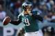 PHILADELPHIA, PA - DECEMBER 23: Nick Foles #9 of the Philadelphia Eagles throws a pass during the first half against the Washington Redskins at Lincoln Financial Field on December 23, 2012 in Philadelphia, Pennsylvania. (Photo by Patrick McDermott/Getty I