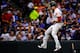 ST PETERSBURG, FL - OCTOBER 08: Jacoby Ellsbury #2 of the Boston Red Sox celebrates scoring in the seventh inning against the Tampa Bay Rays during Game Four of the American League Division Series at Tropicana Field on October 8, 2013 in St Petersburg, Fl