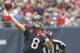 HOUSTON, TX- SEPTEMBER 29: Matt Schaub #8 of the Houston Texans throws a touchdown pass to Garrett Graham #88 of the Houston Texans against the Seattle Seahawks of the Houston Texans on September 29, 2013 at Reliant Stadium in Houston, Texas. (Photo by Th