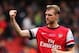 LONDON, ENGLAND - SEPTEMBER 22: Per Mertesacker of Arsenal celebrates victory after the Barclays Premier League match between Arsenal and Stoke City at Emirates Stadium on September 22, 2013 in London, England. (Photo by Ian Walton/Getty Images)