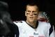 Oct 6, 2013; Cincinnati, OH, USA; New England Patriots quarterback Tom Brady (12) waits to go onto the field before the game against the Cincinnati Bengals at Paul Brown Stadium. Mandatory Credit: Marc Lebryk-USA TODAY Sports