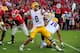 ATHENS, GA - SEPTEMBER 28: Zach Mettenberger #8 of the LSU Tigers passes against the Georgia Bulldogs at Sanford Stadium on September 28, 2013 in Athens, Georgia. (Photo by Scott Cunningham/Getty Images)