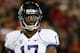 STANFORD, CA - OCTOBER 5: Quarterback Keith Price #17 of the Washington Huskies reacts after a penalty during the second quarter of his game against the Stanford Cardinal on October 5, 2013 at Stanford Stadium in Stanford, California. (Photo by Stephen La
