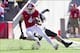 Oct 12, 2013; Madison, WI, USA; Wisconsin Badgers wide receiver Jared Abbrederis (4) rushes with the football after catching a pass during the first quarter against the Northwestern Wildcats at Camp Randall Stadium. Mandatory Credit: Jeff Hanisch-USA TODA