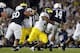 STATE COLLEGE, PA - OCTOBER 12: Jibreel Black #55 of the Michigan Wolverines sacks Christian Hackenberg #14 of the Penn State Nittany Lions during the game on October 12, 2013 at Beaver Stadium in State College, Pennsylvania. (Photo by Justin K. Aller/G