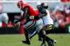 ATHENS, GA - OCTOBER 12: Chris Conley #31 of the Georgia Bulldogs pulls in this reception against John Gibson #1 of the Missouri Tigers at Sanford Stadium on October 12, 2013 in Athens, Georgia. (Photo by Kevin C. Cox/Getty Images)