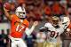 Oct 20, 2012; Miami, FL, USA; Miami Hurricanes quarterback Stephen Morris (17) throws a pass against Florida State Seminoles during their game at Sun Life Stadium. Mandatory Credit: Steve Mitchell-USA TODAY Sports