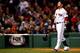 BOSTON, MA - OCTOBER 12: Jacoby Ellsbury #2 of the Boston Red Sox reacts after striking out in the fifth inning against the Detroit Tigers during Game One of the American League Championship Series at Fenway Park on October 12, 2013 in Boston, Massachuse