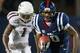 Texas A&M DB De'Vante Harris and Ole Miss WR Vince Sanders