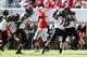 ATHENS, GA - OCTOBER 12: Randy Ponder #7 of the Missouri Tigers reacts after an interception against the Georgia Bulldogs with Andrew Wilson #48 at Sanford Stadium on October 12, 2013 in Athens, Georgia. (Photo by Kevin C. Cox/Getty Images)