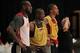 NASSAU, BAHAMAS - OCTOBER 2: LeBron James #6, Dwyane Wade #3 and Michael Beasley #8 The Miami Heat participate in Training Camp on October 2, 2013 at Atlantis Resort in Nassau, Bahamas. NOTE TO USER: User expressly acknowledges and agrees that, by downlo