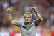 Sep 10, 2013; Columbus, OH, USA; United States head coach Jurgen Klinsmann celebrates a 2-0 win over Mexico at Columbus Crew Stadium. Mandatory Credit: David Richard-USA TODAY Sports