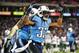 Dec 17, 2012; Nashville, TN, USA; Tennessee Titans safety Michael Griffin (33) celebrates after intercepting a pass in the end zone against the New York Jets during the second half at LP Field. The Titans beat the Jets 14-10. Mandatory credit: Don McPeak-