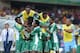 RUSTENBURG, SOUTH AFRICA - FEBRUARY 03: Emmanuel Emenike (9) of Nigeria celebrates scoring a goal with his teamamtes during the 2013 Orange African Cup of Nations 3rd Quarter Final match between Ivory Coast and Nigeria, at Royal Bafokeng Stadium on Februa