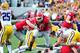 ATHENS, GA - SEPTEMBER 28: Todd Gurley #3 of the Georgia Bulldogs carries the ball against the LSU Tigers at Sanford Stadium on September 28, 2013 in Athens, Georgia. (Photo by Scott Cunningham/Getty Images)