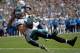 PHILADELPHIA, PA - SEPTEMBER 15: Wide receiver Riley Cooper #14 of the Philadelphia Eagles catches a pass past cornerback Derek Cox #22 of the San Diego Chargers in the second quarter for a touchdown at Lincoln Financial Field on September 15, 2013 in Phi