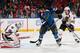ST. LOUIS, MO - OCTOBER 09: Goalie Corey Crawford #50 of the Chicago Blackhawks defends against Chris Stewart #25 of the St. Louis Blues in an NHL game on October 09, 2013 at Scottrade Center in St. Louis, Missouri. (Photo by Mark Buckner/NHLI via Getty I