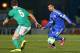 BELFAST, NORTHERN IRELAND - MARCH 26: Eden Ben Basat of Israel runs at Jonny Evans of Northern Ireland during the FIFA 2014 World Cup Group F Qualifier match between Northern Ireland and Israel at Windsor Park on March 26, 2013 in Belfast, Northern Irela