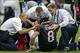Oct 13, 2013; Houston, TX, USA; Houston Texans quarterback Matt Schaub (8) is evaluated by medical staff after an injury during the third quarter against the St. Louis Rams at Reliant Stadium. Mandatory Credit: Troy Taormina-USA TODAY Sports