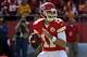 Oct 13, 2013; Kansas City, MO, USA; Kansas City Chiefs quarterback Alex Smith (11) throws a pass against the Oakland Raiders in the second half at Arrowhead Stadium. Kansas City won the game 24-7. Mandatory Credit: John Rieger-USA TODAY Sports