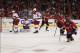 Oct 10, 2013; Washington, DC, USA; Washington Capitals right wing Alex Ovechkin (8) celebrates after scoring a goal on Carolina Hurricanes goalie Anton Khudobin (31) in the second period at Verizon Center. Mandatory Credit: Geoff Burke-USA TODAY Sports