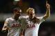 LONDON, ENGLAND - SEPTEMBER 19: Christian Eriksen of Spurs celebrates scoring their third goal with Kyle Naughton of Spurs during the UEFA Europa League Group K match between Tottenham Hotspur FC and Tromso IL at White Hart Lane on September 19, 2013 in