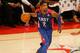 HOUSTON, TX - FEBRUARY 17: Kyrie Irving #2 of the Eastern Conference All-Stars passes the ball downlow against the Western Conference All-Stars during 2013 NBA All-Star Game on February 17, 2013 at Toyota Center in Houston, Texas. NOTE TO USER: User expre