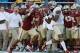CHESTNUT HILL, MA - SEPTEMBER 28: Kelvin Benjamin #1 of the Florida State Seminoles makes a catch as C.J. Jones #6 of the Boston College Eagles defends in the second half at Alumni Stadium on September 28, 2013 in Chestnut Hill, Massachusetts. (Photo by J