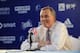 BEIJING, CHINA - OCTOBER 15: Head Coach Mike D'Antoni of the Los Angeles Lakers speaks to the media after the game against the Golden State Warriors during the 2013 Global Games on October 15, 2013 at the MasterCard Center in Beijing, China. NOTE TO USER