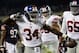 Brandon Jacobs celebrates one of his two TD against the Bears Thursday night.