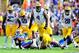 BATON ROUGE, LA - OCTOBER 12: Ego Ferguson #9 of the LSU Tigers reacts to a defensive stop against the Florida Gators during a game at Tiger Stadium on October 12, 2013 in Baton Rouge, Louisiana. LSU won the game 17-6. (Photo by Stacy Revere/Getty Image