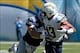 Sep 29, 2013; San Diego, CA, USA; Dallas Cowboys middle linebacker Sean Lee (50) and cornerback Morris Claiborne (24) stop San Diego Chargers wide receiver Keenan Allen (13) after a short gain during first quarter action at Qualcomm Stadium. Mandatory Cr