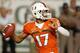 MIAMI GARDENS, FL - NOVEMBER 01: Stephen Morris #17 of the Miami Hurricanes throws the ball against the Virginia Tech Hokies on November 1, 2012 at Sun Life Stadium in Miami Gardens, Florida. (Photo by Joel Auerbach/Getty Images)
