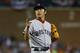 DETROIT, MI - OCTOBER 15: Koji Uehara #19 of the Boston Red Sox reacts after throwing the final strike of their 1 to 0 win over the Detroit Tigers during Game Three of the American League Championship Series at Comerica Park on October 15, 2013 in Detroi