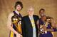 ORLANDO, FL - JUNE 14: Pau Gasol #16, Phil Jackson and Kobe Bryant #24 of the Los Angeles Lakers pose for a portrait after defeating the Orlando Magic in Game Five of the 2009 NBA Finals at Amway Arena on June 14, 2009 in Orlando, Florida. The Los Angeles