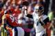 Oct 13, 2013; Denver, CO, USA; Jacksonville Jaguars quarterback Chad Henne (7) throws the ball during the first half against the Denver Broncos at Sports Authority Field at Mile High. Mandatory Credit: Chris Humphreys-USA TODAY Sports