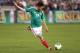 GLENDALE, AZ - JANUARY 30: Oribe Peralta #19 of Mexico shoots the ball against Denmark during an international friendly match at University of Phoenix Stadium on January 30, 2013 in Glendale, Arizona. Mexico and Denmark ended in a 1-1 draw. (Photo by C