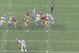 A failure in protection results in another hit on the quarterback.